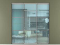 Перегородка Formato внутри проёма 3 створки