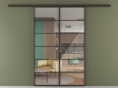 Перегородка Formato вдоль стены 2 створки