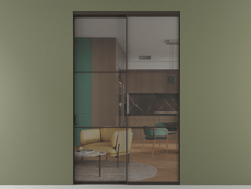 Перегородка Formato внутри проёма 2 створки