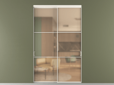 Перегородка Формато внутри проёма 2 створки