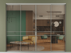 Перегородка Formato внутри проёма 4 створки