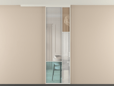 Перегородка Mosaic вдоль стены на потолок 1 створка