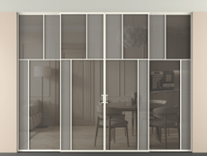 Перегородка Mosaic внутри проёма скрытое крепление в потолок 4 створки