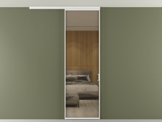 Перегородка Formato вдоль стены на потолок 1 створка