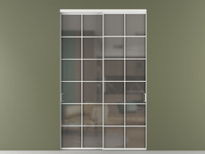 Перегородка Formato внутри проёма 2 створки