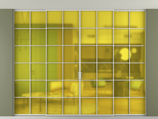 Перегородка Формато внутри проёма скрытое крепление в потолок 4 створки