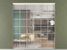 Перегородка Формато внутри проёма 3 створки