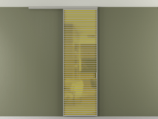 Перегородка Формато вдоль стены на потолок 1 створка