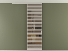 Перегородка Formato вдоль стены на потолок 1 створка