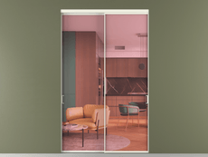 Перегородка Formato внутри проёма 2 створки