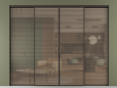 Перегородка Formato внутри проёма 4 створки