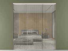 Перегородка Formato внутри проёма 3 створки