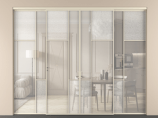 Перегородка Mosaic внутри проёма 4 створки