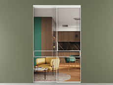 Перегородка Formato внутри проёма 2 створки