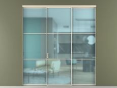 Перегородка Formato внутри проёма трёхстворчатая