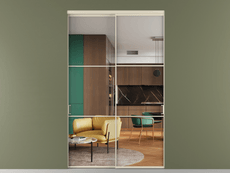 Перегородка Formato внутри проёма 2 створки