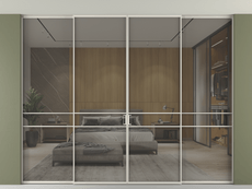 Перегородка Формато внутри проёма скрытое крепление в потолок 4 створки