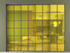 Перегородка Formato внутри проёма 4 створки с синхронным механизмом