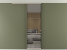 Перегородка Formato вдоль стены на потолок 1 створка