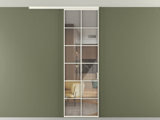 Перегородка Formato вдоль стены на потолок 1 створка