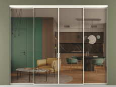 Перегородка Formato внутри проёма 4 створки