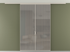 Перегородка Formato вдоль стены на потолок 2 створки