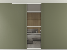 Перегородка Formato вдоль стены на потолок 1 створка