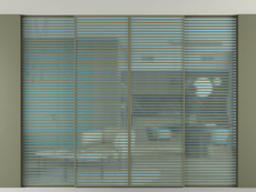 Перегородка Formato внутри проёма скрытое крепление в потолок 4 створки