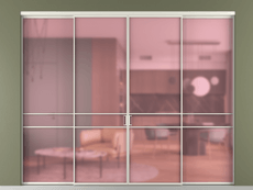 Перегородка Formato внутри проёма 4 створки