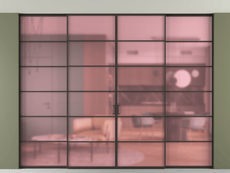 Перегородка Formato внутри проёма скрытое крепление в потолок 4 створки