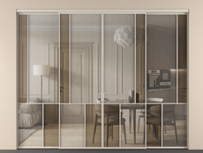 Перегородка Mosaic внутри проёма 4 створки