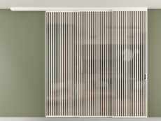 Перегородка Формато вдоль стены на потолок 3 створки с синхронным механизмом