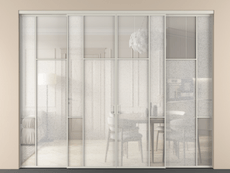 Перегородка Мозаик внутри проёма 4 створки