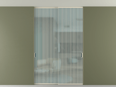 Перегородка Formato внутри проёма скрытое крепление в потолок 2 створки