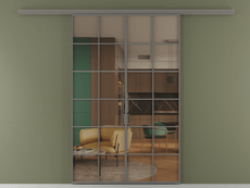 Перегородка Формато вдоль стены 2 створки