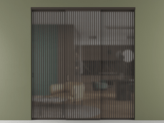 Перегородка Formato внутри проёма 3 створки