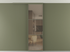 Перегородка Formato вдоль стены на потолок 1 створка