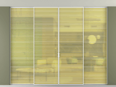 Перегородка Формато внутри проёма скрытое крепление в потолок 4 створки