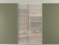 Перегородка Формато внутри проёма скрытое крепление в потолок 2 створки