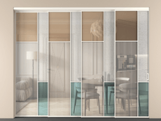 Перегородка Mosaic внутри проёма телескопик синхро 3