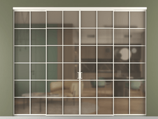 Перегородка Formato внутри проёма 4 створки