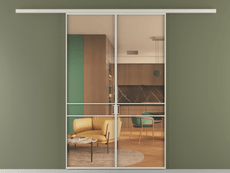 Перегородка Формато вдоль стены 2 створки