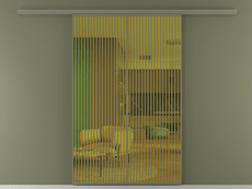 Перегородка Formato вдоль стены 2 створки