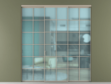 Перегородка Formato внутри проёма 3 створки