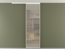 Перегородка Formato вдоль стены на потолок 1 створка