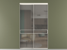 Перегородка Формато внутри проёма 2 створки