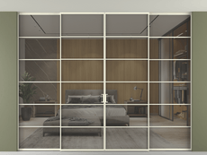 Перегородка Формато внутри проёма скрытое крепление в потолок 4 створки