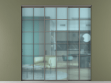 Перегородка Formato внутри проёма 3 створки