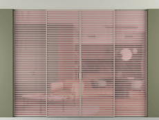 Перегородка Формато внутри проёма скрытое крепление в потолок 4 створки