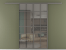 Перегородка Formato вдоль стены 2 створки